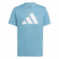 Børne Kortærmet T-shirt Adidas Training Essentials Lyseblå 7-8 år