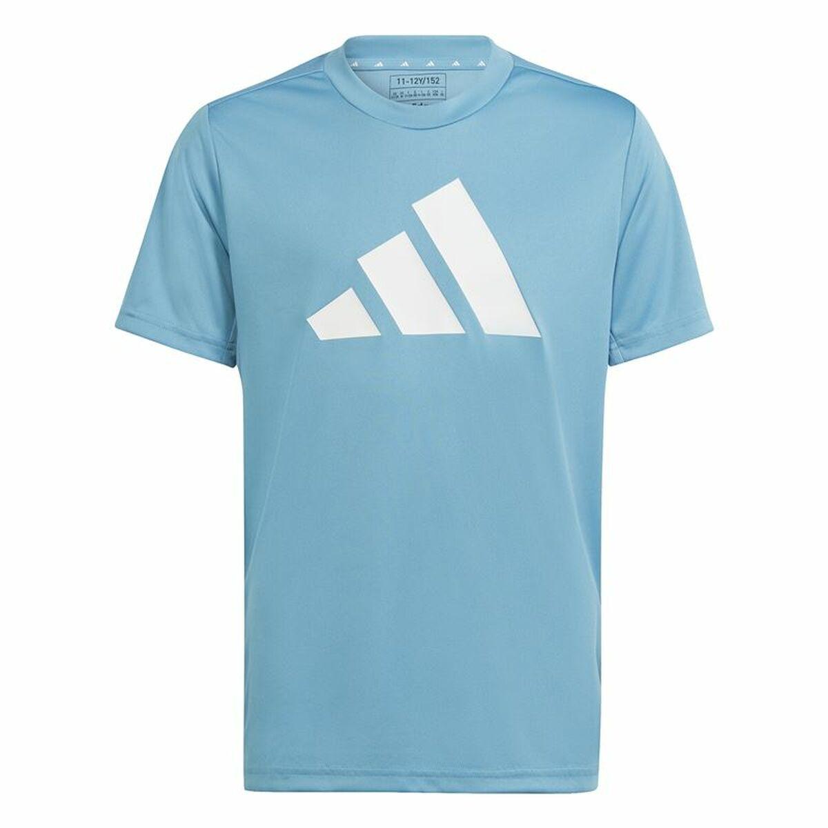 Børne Kortærmet T-shirt Adidas Training Essentials Lyseblå 7-8 år