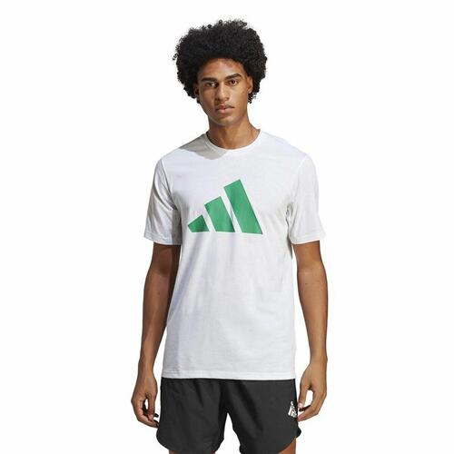 Kortærmet T-shirt til Mænd Adidas Train Essentials Hvid L