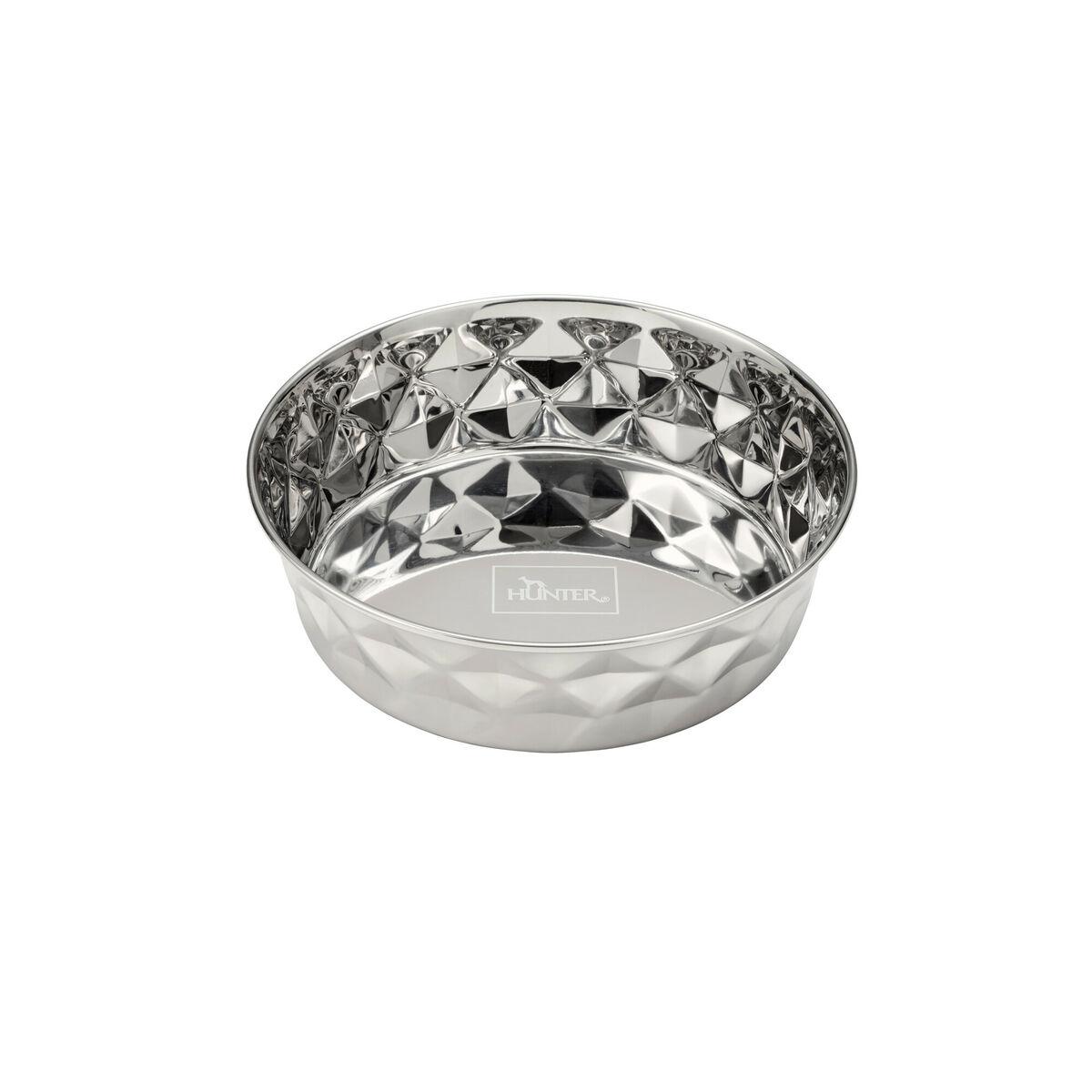 Hunter madskål i rustfrit stål med silikonebund - 2,6 l