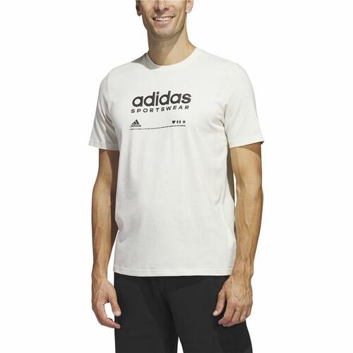 Kortærmet T-shirt til Mænd Adidas Lounge Hvid S