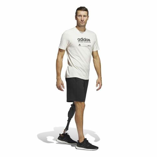 Kortærmet T-shirt til Mænd Adidas Lounge Hvid M