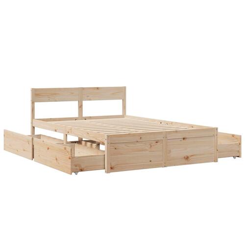 Sengeramme uden madras 120x190 cm massivt fyrretræ
