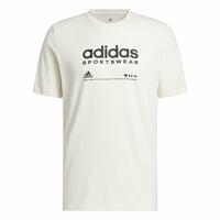 Kortærmet T-shirt til Mænd Adidas Lounge Hvid XL