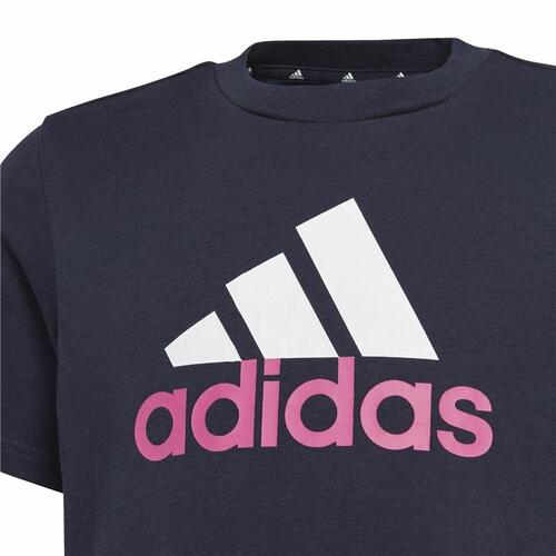 Børne Kortærmet T-shirt Adidas Essentials Mørkeblå 15-16 år