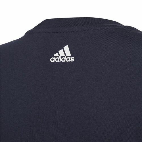Børne Kortærmet T-shirt Adidas Essentials Mørkeblå 15-16 år