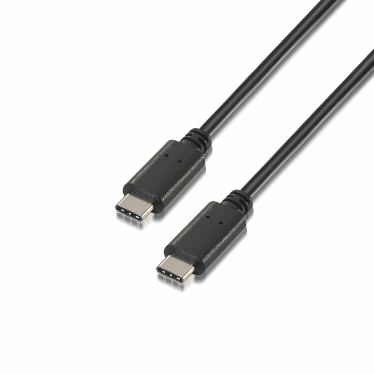 Aisens USB-C til USB-C kabel - Sort, 2 m