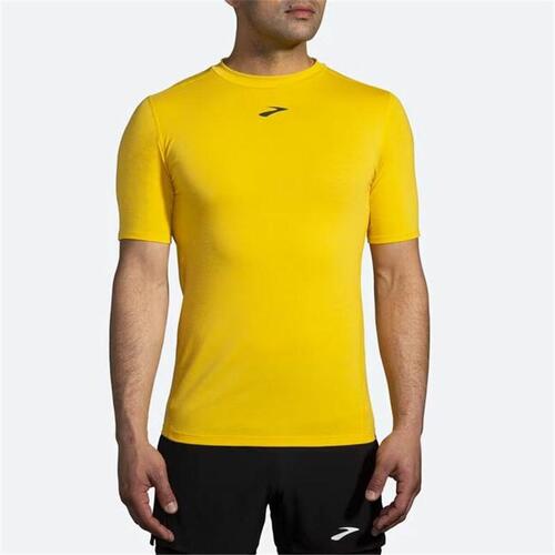 Kortærmet T-shirt til Mænd Brooks High Point Gul L