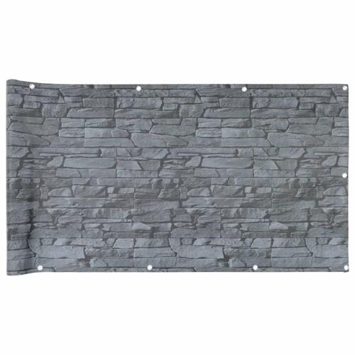 Altanafskærmning 600x120 cm PVC stendesign grå