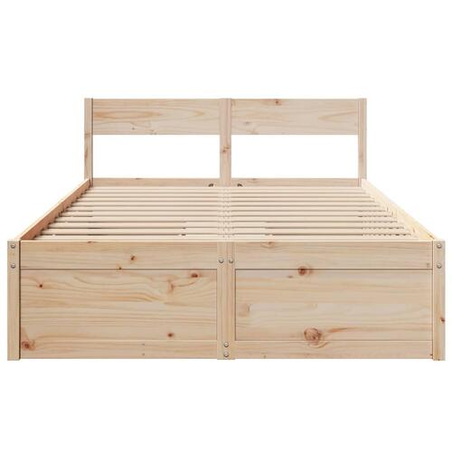 Sengeramme uden madras 140x190 cm massivt fyrretræ