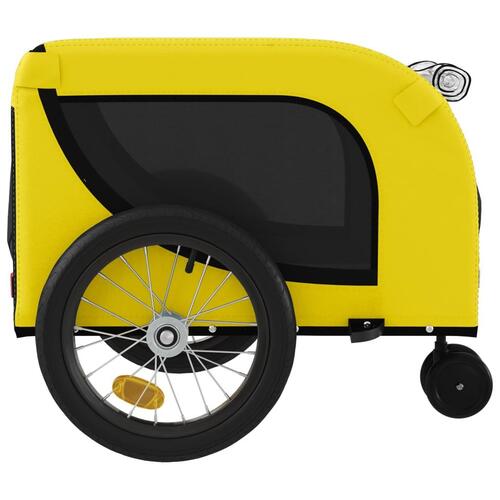 Hundetrailer til cykel oxfordstof og jern gul og sort