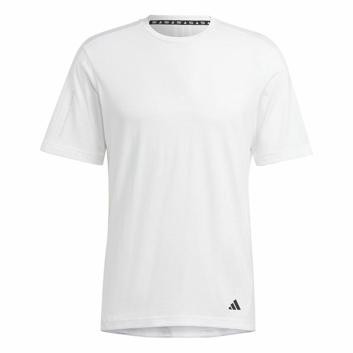 Kortærmet T-shirt til Mænd Adidas Base Hvid M