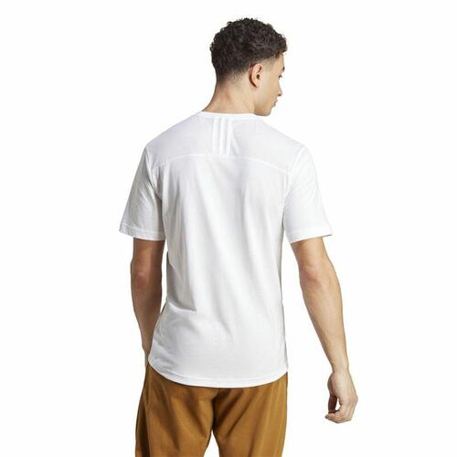 Kortærmet T-shirt til Mænd Adidas Base Hvid M
