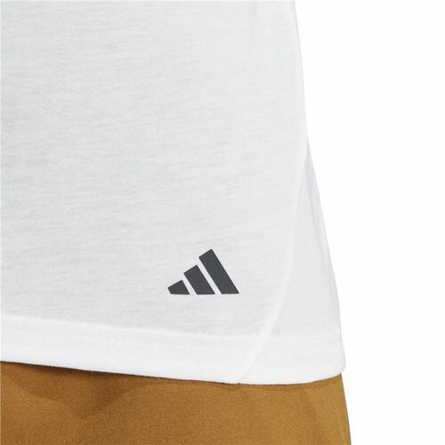 Kortærmet T-shirt til Mænd Adidas Base Hvid M
