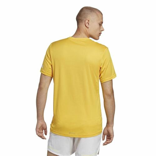 Kortærmet T-shirt til Mænd Adidas Run It Gul S