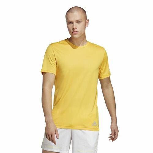 Kortærmet T-shirt til Mænd Adidas Run It Gul XL