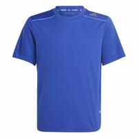 Børne Kortærmet T-shirt Adidas Aeroready Blå 7-8 år