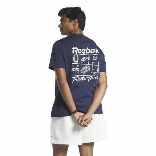 Kortærmet T-shirt til Mænd Reebok GS Tailgate Team Mørkeblå L