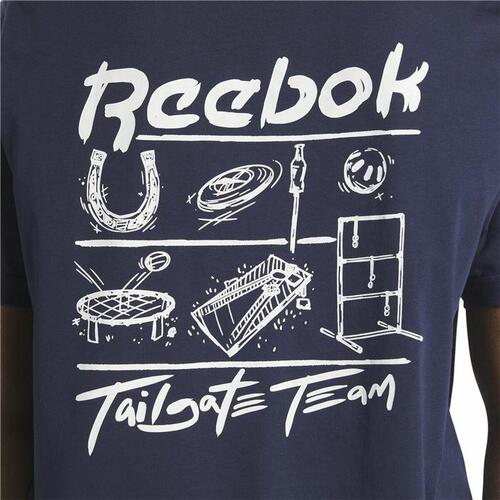 Kortærmet T-shirt til Mænd Reebok GS Tailgate Team Mørkeblå L