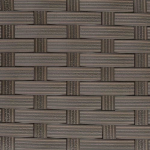 L-formet sofa med hynder polyrattan brun