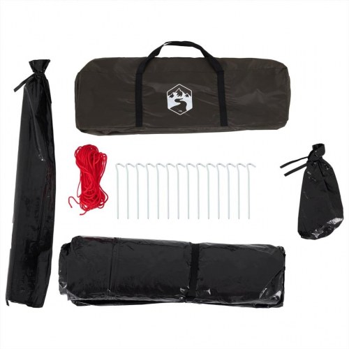 4-personers fisketelt vandafvisende brun