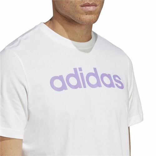 Kortærmet T-shirt til Mænd Adidas Essentials Hvid M