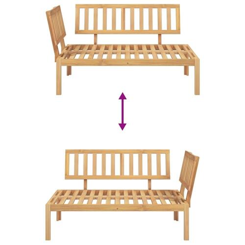 Hjørnemodul til pallesofa massivt akacietræ