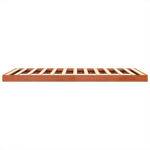Sengeramme 135x190 cm massivt fyrretræ brun