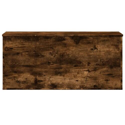 Opbevaringsboks 100x42x46 cm konstrueret træ røget egetræsfarve