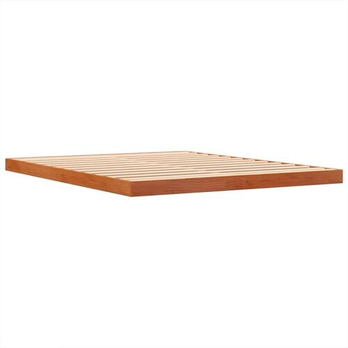 Sengeramme 160x200 cm massivt fyrretræ gyldenbrun