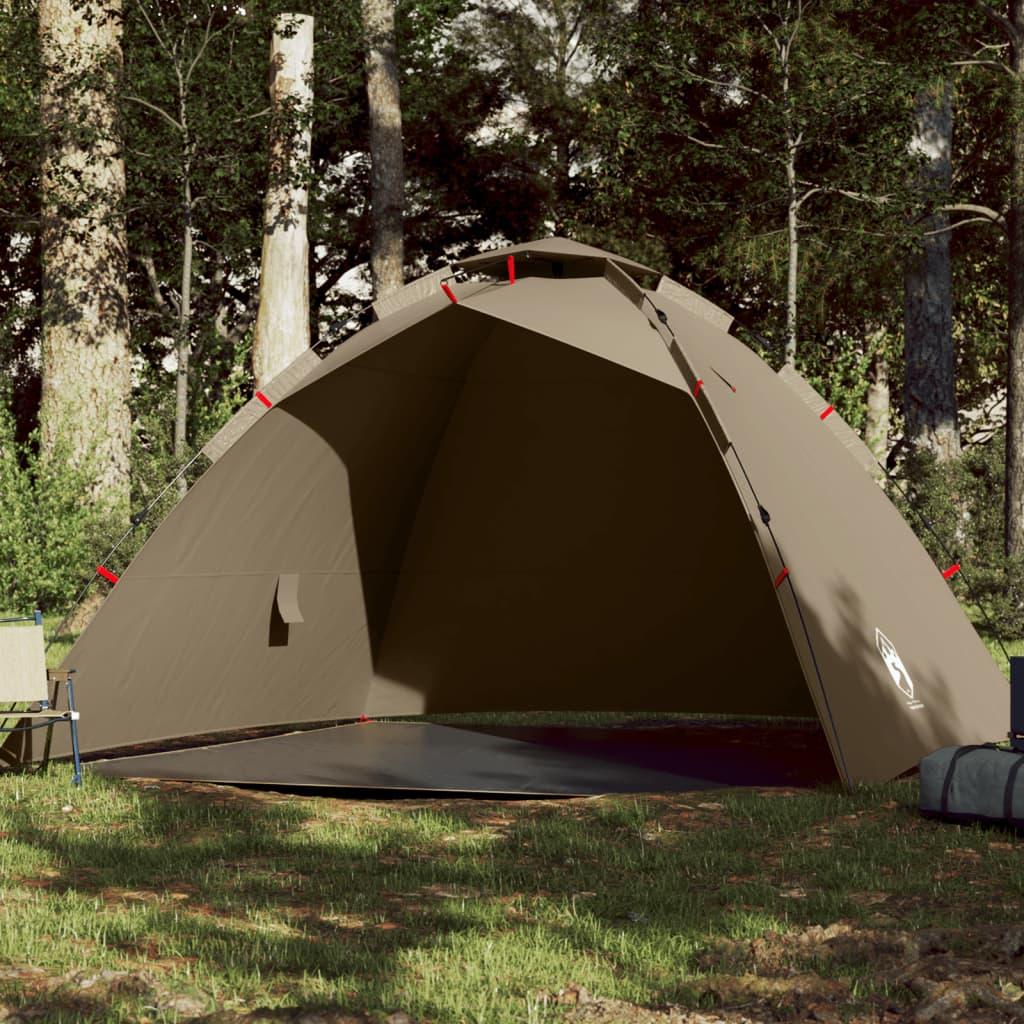 4-personers fisketelt quick release brun billede