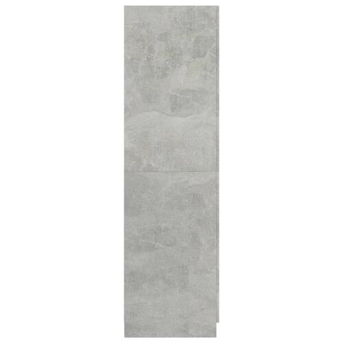 Klædeskab 80 x 52 x 180 cm spånplade betongrå