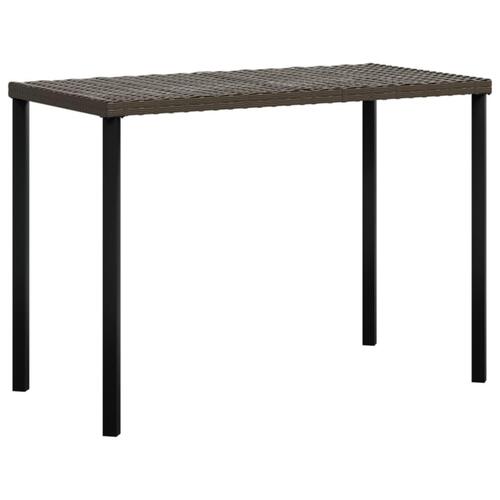 Sofasæt med hynder 5 dele L-facon polyrattan brun