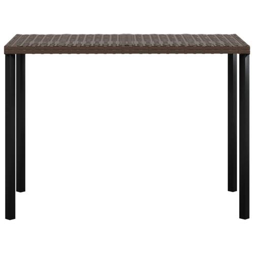 Sofasæt med hynder 5 dele L-facon polyrattan brun
