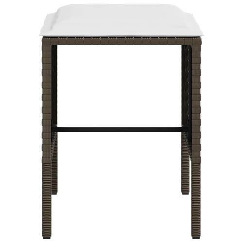 Sofasæt med hynder 5 dele L-facon polyrattan brun