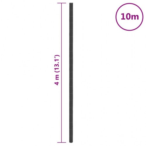 Ukrudtsdug 4 × 10 m - sort PP, 150 g/m²