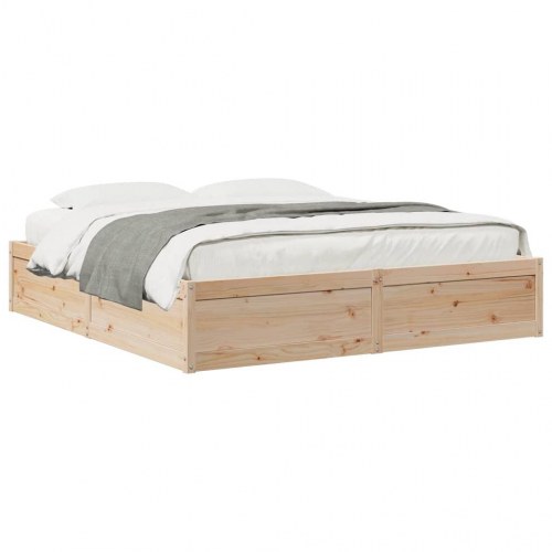 Sengeramme uden madras 180x200 cm massivt fyrretræ