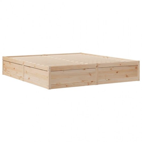 Sengeramme uden madras 180x200 cm massivt fyrretræ