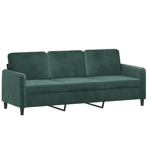 3 personers sofa velour mørkegrøn