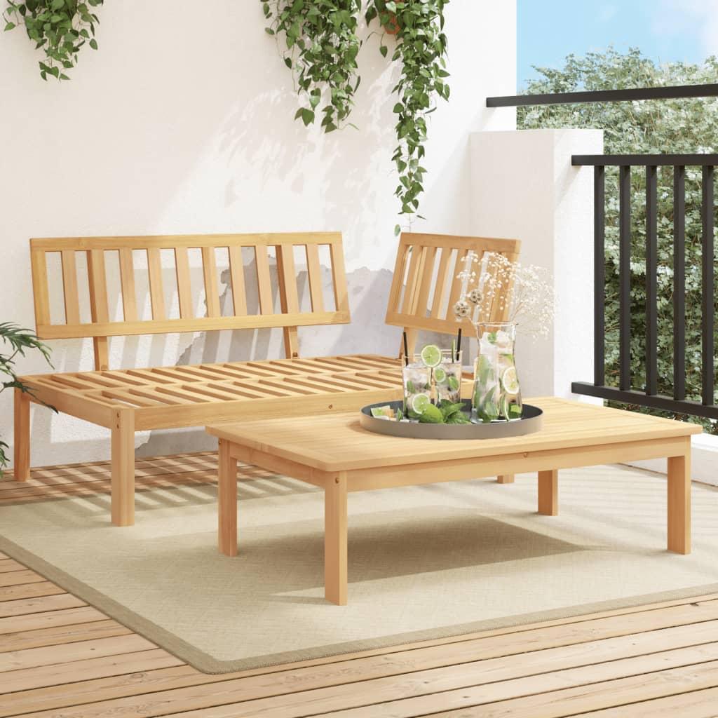 Sofamoduler 2 stk. til pallesofa massivt akacietræ