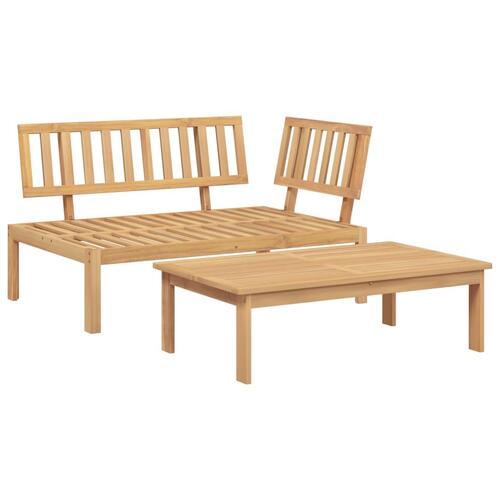 Sofamoduler 2 stk. til pallesofa massivt akacietræ