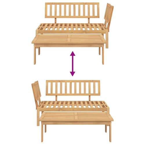 Sofamoduler 2 stk. til pallesofa massivt akacietræ