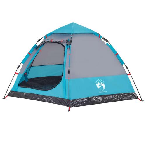4-personers campingtelt quick-release blå