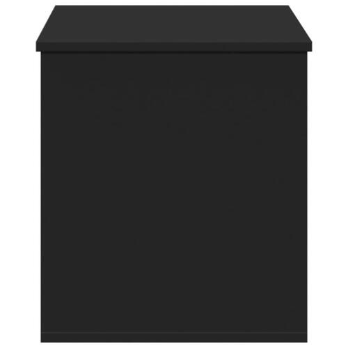 Opbevaringsboks 100x42x46 cm konstrueret træ sort
