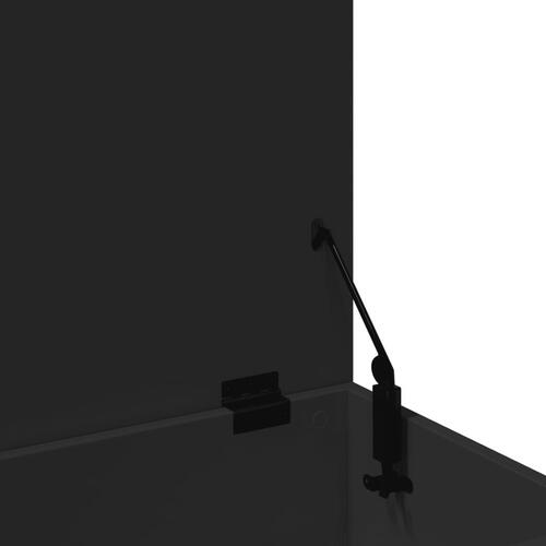 Opbevaringsboks 100x42x46 cm konstrueret træ sort