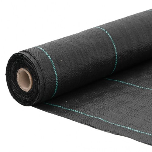 Ukrudtsdug 1,5 × 10 m - sort PP, 100 g/m²
