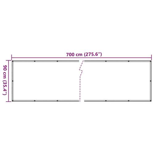 Haveafskærmning 700x90 cm PVC stendesign grå