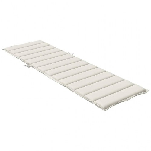 Hynde til liggestol 200 x 70 x 4 cm - meleret cremefarvet