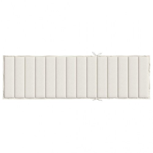 Hynde til liggestol 200 x 70 x 4 cm - meleret cremefarvet