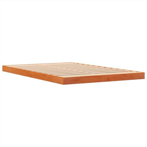 Sengeramme 140x200 cm massivt fyrretræ gyldenbrun